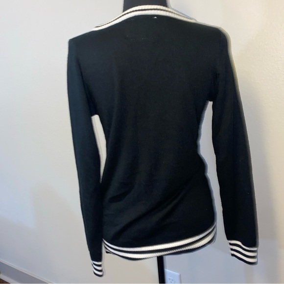 Ugly Christmas Sweater Black Santa Graphic Sweater - Picture 6 of 8